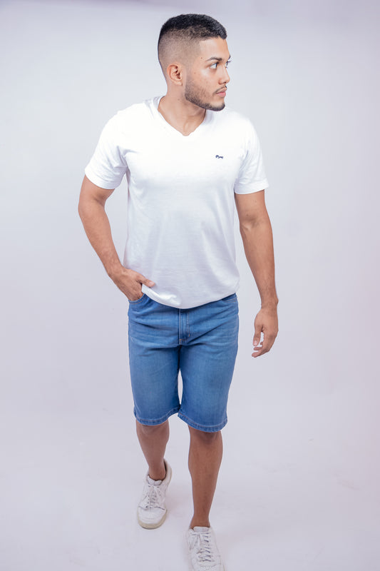 Bermuda Stretch Azul Medio