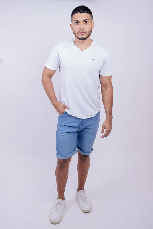 Bermuda Stretch Azul Claro